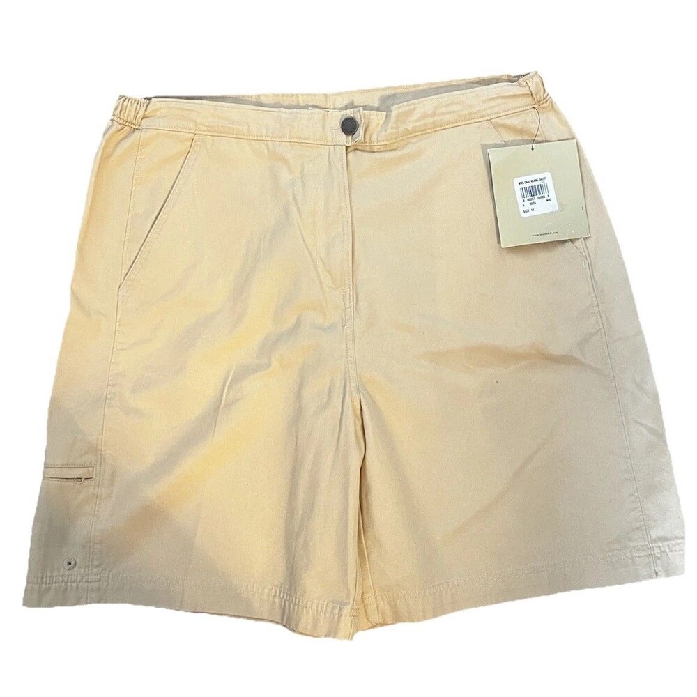 Woolrich Women's Walking Shorts Side Elastic Waistband Sits At Waist Size 12 New